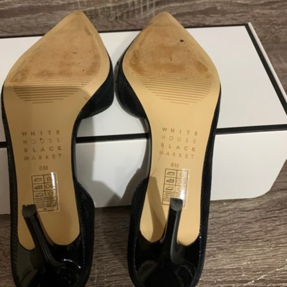 WHBM Ella Black Micro extc Heels - Picture 7 of 10